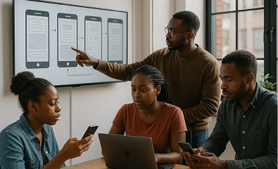 Team crafting seamless user journeys on web and mobile