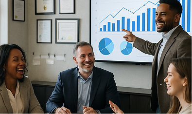 Analytics showing growth